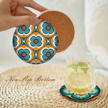 Load image into Gallery viewer, 8Pcs Diamond Art Coaster Diamond Painting Coaster with Holder (Marigold Pattern)
