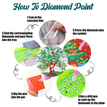 Load image into Gallery viewer, 8 Pcs Diamond Art Coasters Diamond Art Coasters Crafts for Gifts (Colorful Tree)
