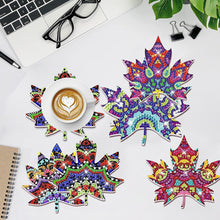 Load image into Gallery viewer, 8 Pcs Diamond Art Coasters Diamond Art Coasters Crafts for Gifts (Maple Leaf)
