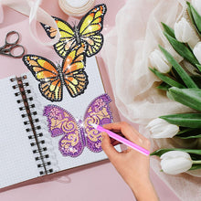 Load image into Gallery viewer, 10 Pcs Butterfly Special Shaped DIY Diamond Art Coasters Kit Crafts with Holder

