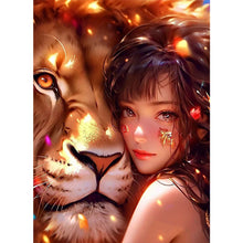 Load image into Gallery viewer, Diamond Painting - Full Round - A girl and a beast (40*55CM)
