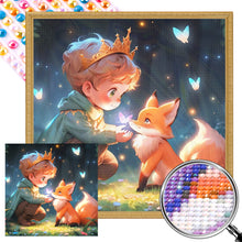 Load image into Gallery viewer, AB Diamond Painting - Full Round - little boy and fox (40*40CM)
