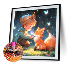 Load image into Gallery viewer, AB Diamond Painting - Full Round - little boy and fox (40*40CM)
