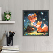 Load image into Gallery viewer, AB Diamond Painting - Full Round - little boy and fox (40*40CM)
