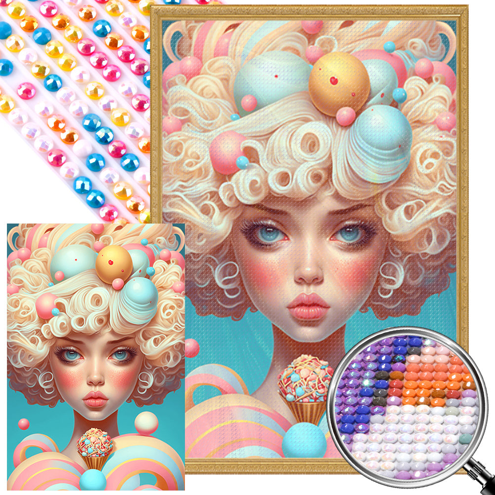AB Diamond Painting - Full Round - candy girl (40*60CM)