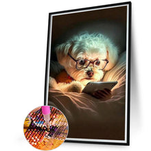 Load image into Gallery viewer, Diamond Painting - Full Square - reading puppy (45*60CM)
