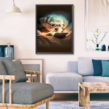 Load image into Gallery viewer, Diamond Painting - Full Square - reading puppy (45*60CM)
