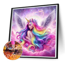 Load image into Gallery viewer, Diamond Painting - Full Round - rainbow unicorn girl (30*30CM)
