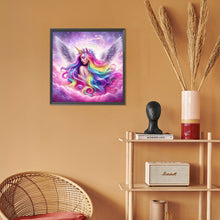 Load image into Gallery viewer, Diamond Painting - Full Round - rainbow unicorn girl (30*30CM)
