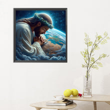Load image into Gallery viewer, Diamond Painting - Full Round - Earth and Jesus (30*30CM)
