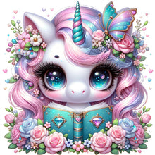 Load image into Gallery viewer, Diamond Painting - Full Square - Reading Unicorn (30*30CM)
