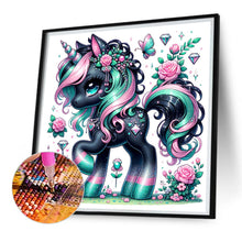 Load image into Gallery viewer, Diamond Painting - Full Square - black and white unicorn (30*30CM)
