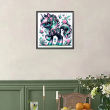 Load image into Gallery viewer, Diamond Painting - Full Square - black and white unicorn (30*30CM)
