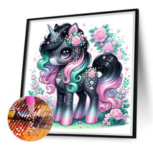 Load image into Gallery viewer, Diamond Painting - Full Square - black and white unicorn (30*30CM)
