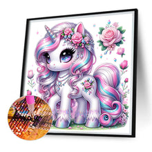 Load image into Gallery viewer, Diamond Painting - Full Square - black and white unicorn (30*30CM)
