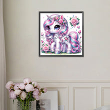 Load image into Gallery viewer, Diamond Painting - Full Square - black and white unicorn (30*30CM)
