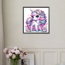 Load image into Gallery viewer, Diamond Painting - Full Square - black and white unicorn (30*30CM)
