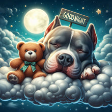 Load image into Gallery viewer, Diamond Painting - Full Round - Good night bear and puppy (30*30CM)
