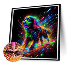 Load image into Gallery viewer, Diamond Painting - Full Round - running neon puppy (30*30CM)
