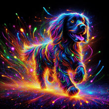 Load image into Gallery viewer, Diamond Painting - Full Round - running neon puppy (30*30CM)
