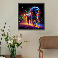Load image into Gallery viewer, Diamond Painting - Full Round - running neon puppy (30*30CM)
