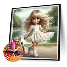 Load image into Gallery viewer, Diamond Painting - Full Round - girl and puppy (30*30CM)
