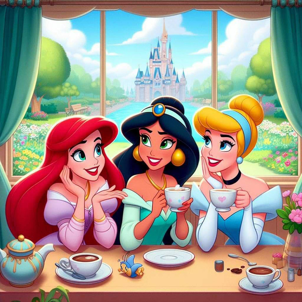 Diamond Painting - Full Round - three princesses (50*50CM)
