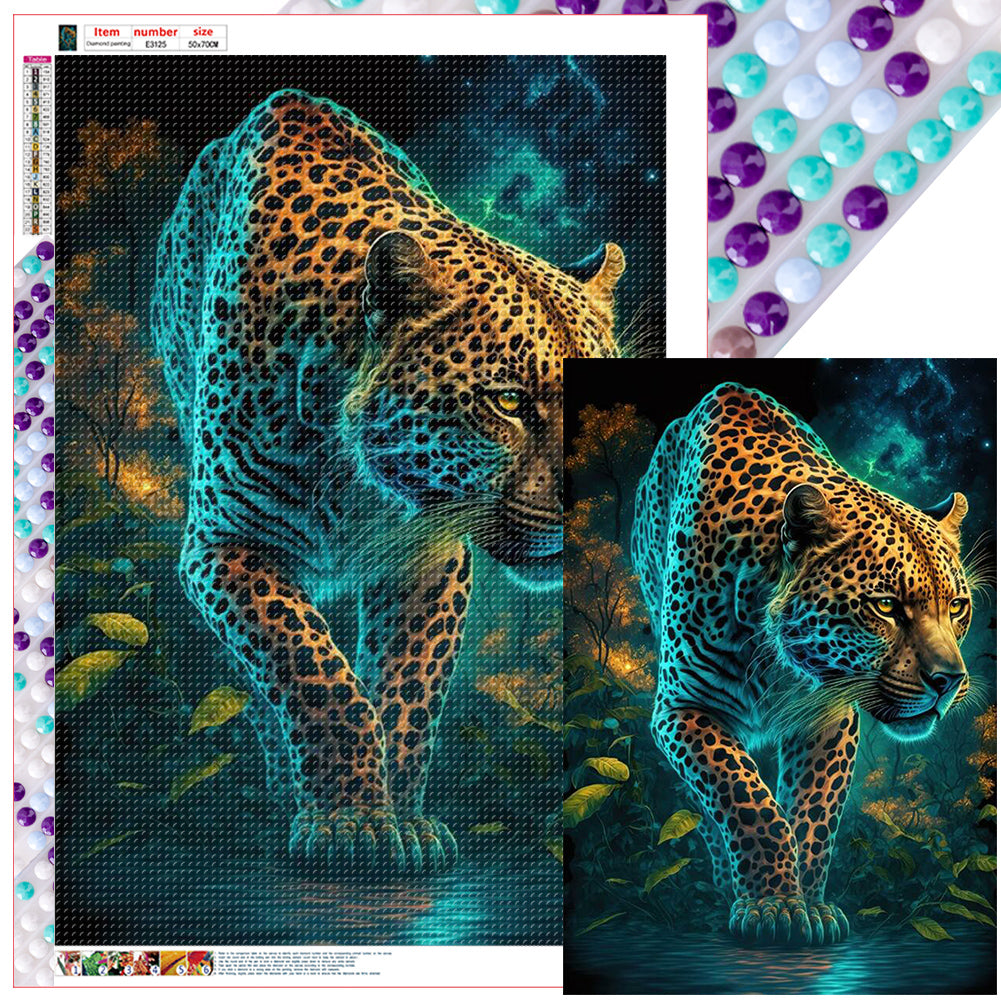 Diamond Painting - Full Round - leopard (50*70CM)