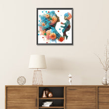 Load image into Gallery viewer, Diamond Painting - Partial Special Shaped - Mother and child silhouette (30*30CM)
