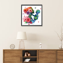 Load image into Gallery viewer, Diamond Painting - Partial Special Shaped - Mother and child silhouette (30*30CM)
