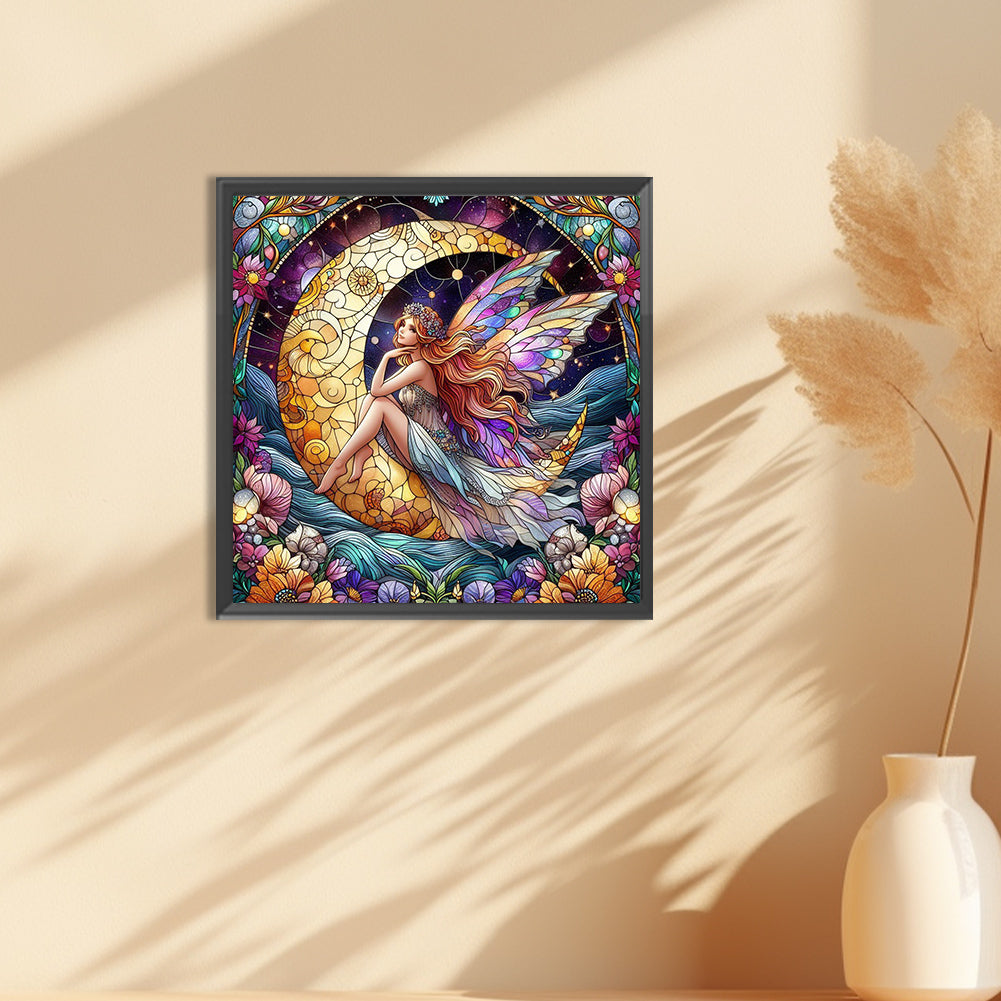 Diamond Painting - Full Round - glass art fairy (30*30CM)