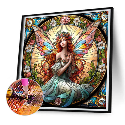 Diamond Painting - Full Round - glass art fairy (30*30CM)