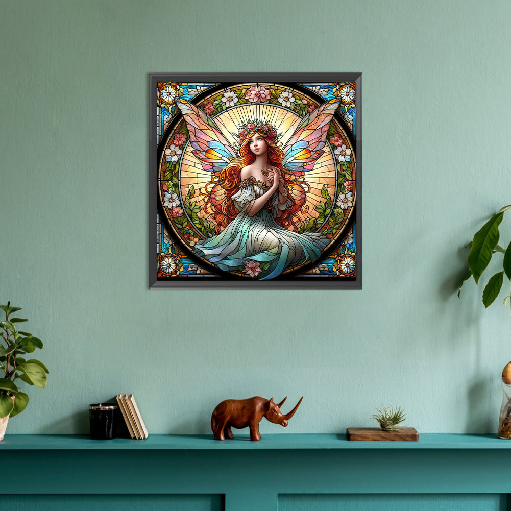 Diamond Painting - Full Round - glass art fairy (30*30CM)