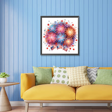 Load image into Gallery viewer, Diamond Painting - Partial Special Shaped - American flag fireworks (30*30CM)
