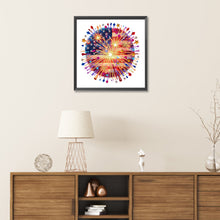 Load image into Gallery viewer, Diamond Painting - Partial Special Shaped - American flag fireworks (30*30CM)
