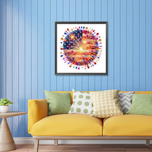 Load image into Gallery viewer, Diamond Painting - Partial Special Shaped - American flag fireworks (30*30CM)
