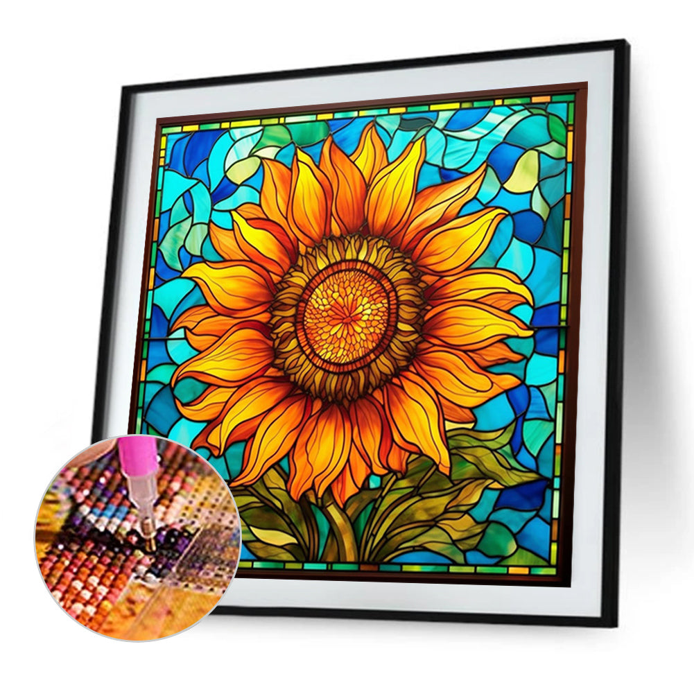 Diamond Painting - Full Square - glass art flowers (40*40CM)