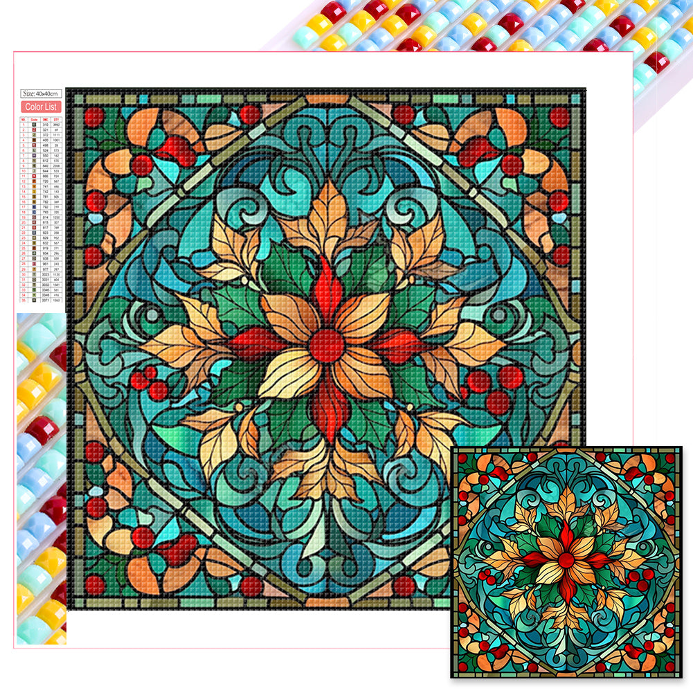 Diamond Painting - Full Square - glass art flowers (40*40CM)