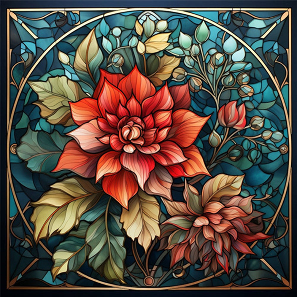 Diamond Painting - Full Square - glass art flowers (40*40CM)
