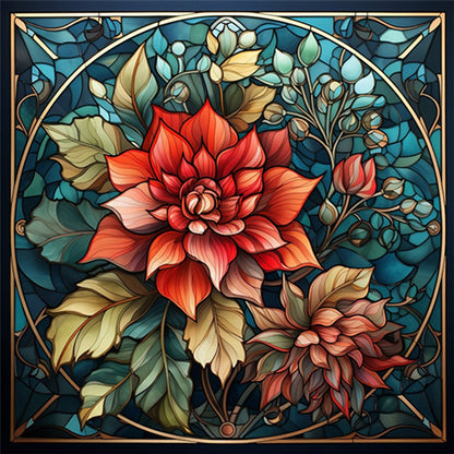 Diamond Painting - Full Square - glass art flowers (40*40CM)