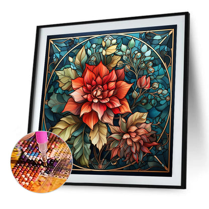 Diamond Painting - Full Square - glass art flowers (40*40CM)