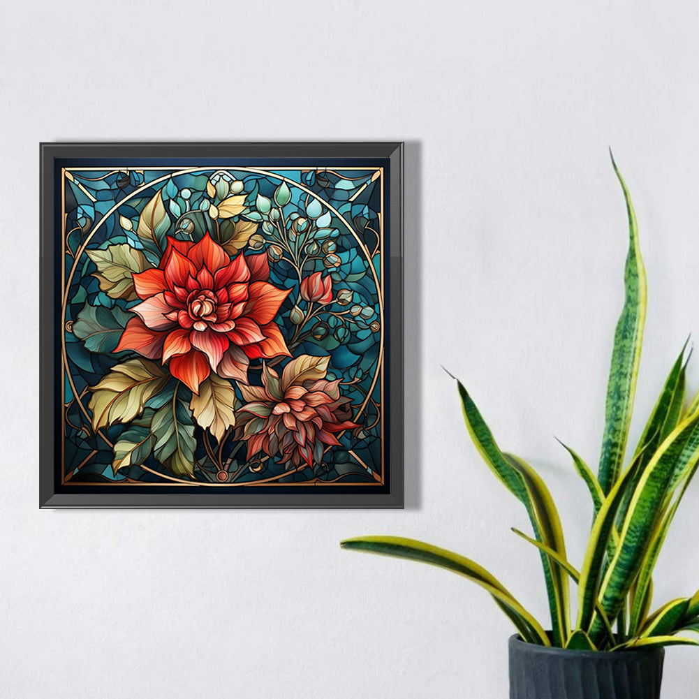 Diamond Painting - Full Square - glass art flowers (40*40CM)