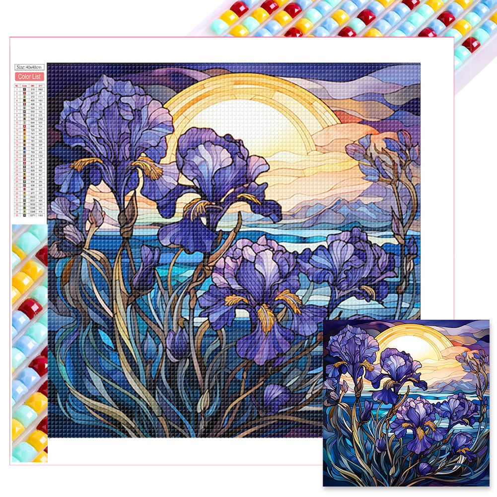 Diamond Painting - Full Square - glass art flowers (40*40CM)