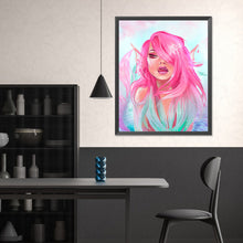 Load image into Gallery viewer, Diamond Painting - Full Round - Painted pink mermaid (40*50CM)
