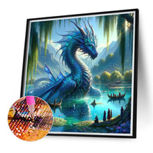 Load image into Gallery viewer, Diamond Painting - Full Round - blue dragon (40*40CM)

