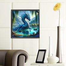 Load image into Gallery viewer, Diamond Painting - Full Round - blue dragon (40*40CM)
