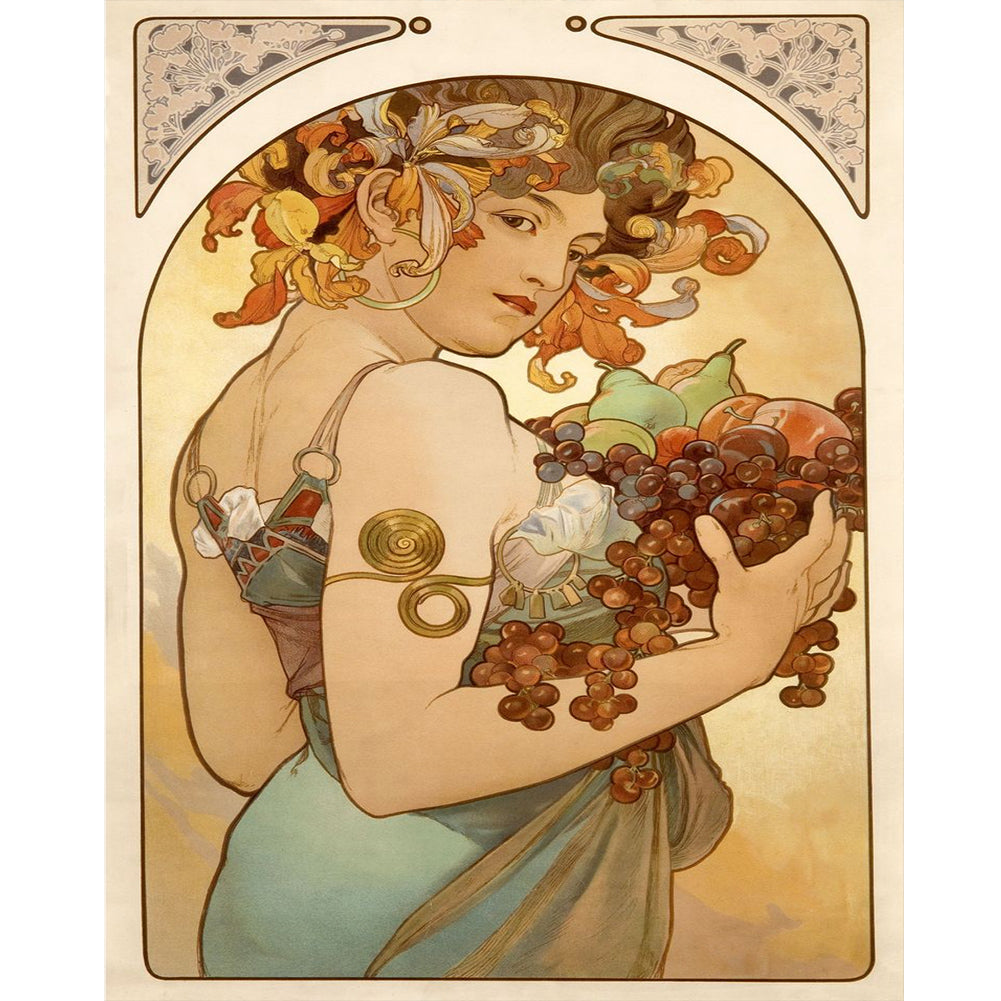 Diamond Painting - Full Round - woman holding flowers (40*50CM)