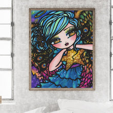 Load image into Gallery viewer, Diamond Painting - Full Round - peacock girl (40*50CM)
