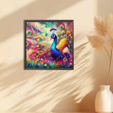 Load image into Gallery viewer, Diamond Painting - Full Round - Colorful beautiful peacock (30*30CM)
