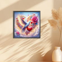 Load image into Gallery viewer, Diamond Painting - Full Round - White dove and dreamy rose (30*30CM)
